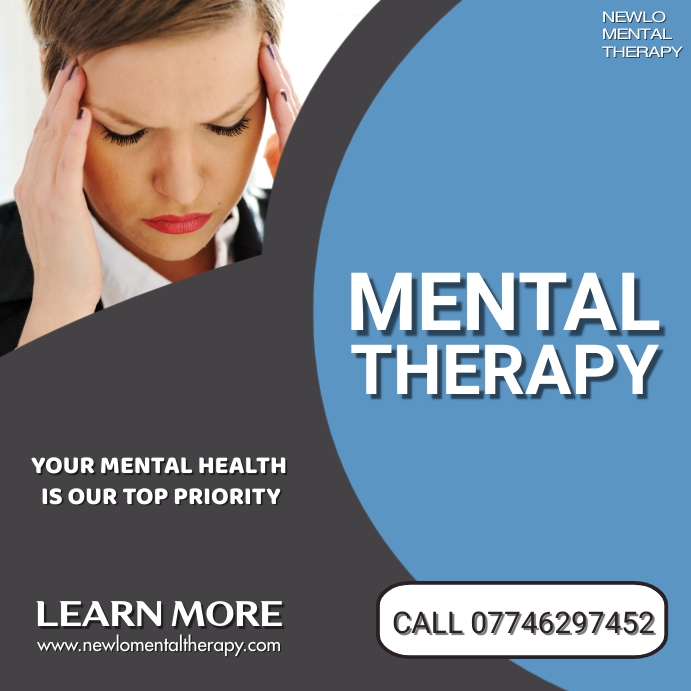 Mental Therapy Ad Instagram Post template