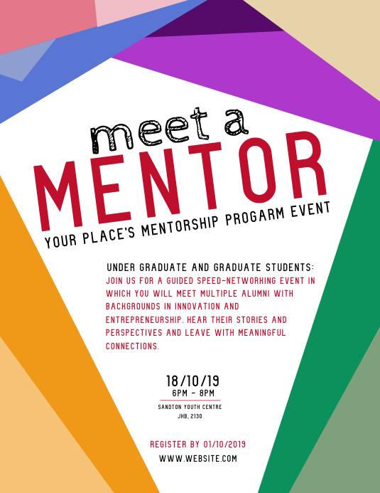 Mentor / Mentorship Flyer Template Ulotka (US Letter)