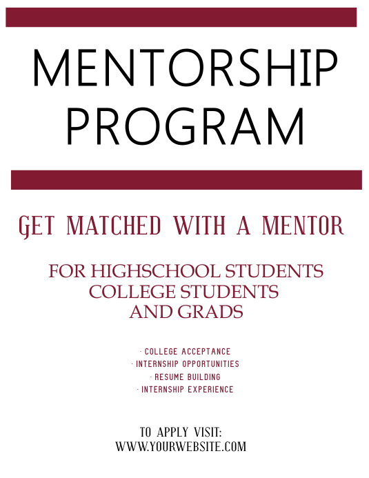 Mentorship / Mentor Program Template PosterMyWall Mentorship / Mentor Program Template PosterMyWall