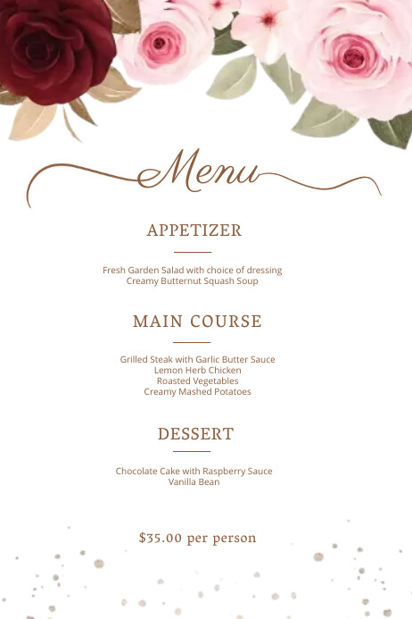 Menu's Poster template