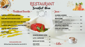 Menu 1 Digital na Display (16:9) template