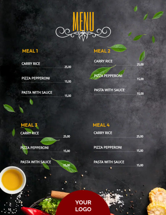 Menu 2023 Flyer (US Letter) template