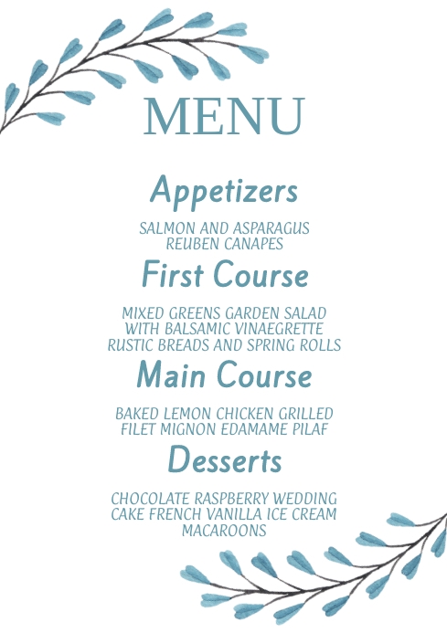 Menu A2 Template | PosterMyWall