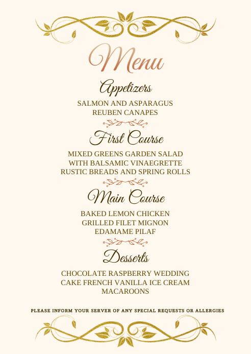 Menu A6 Template | PosterMyWall