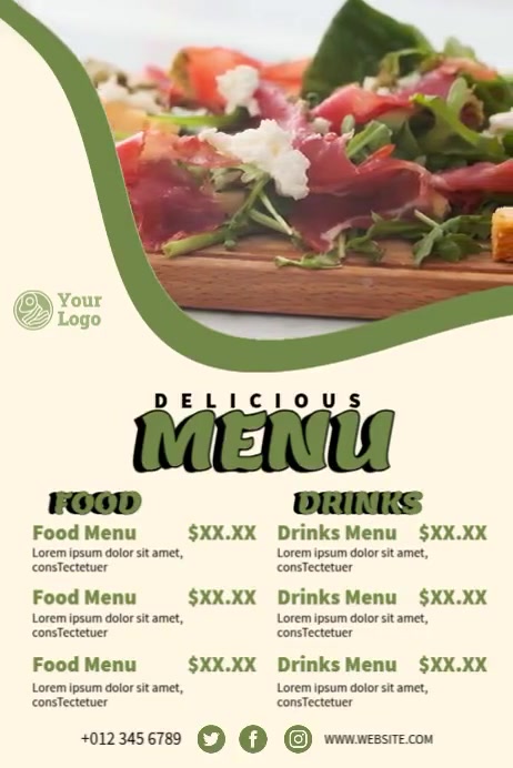 Menu Ads Template | PosterMyWall