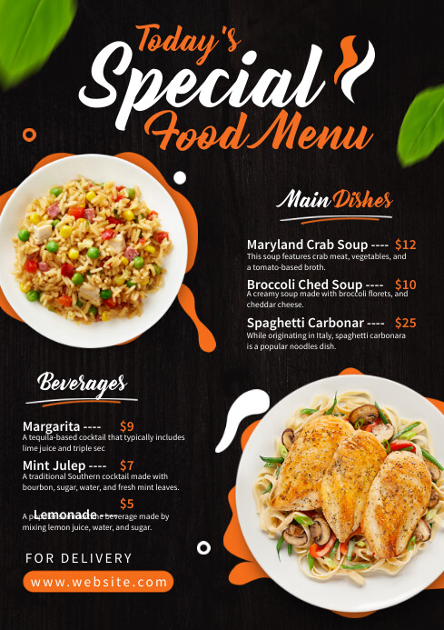 Menu Ads Template | PosterMyWall