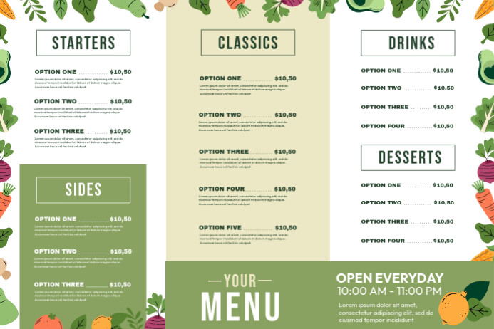Menu Ads Template | PosterMyWall