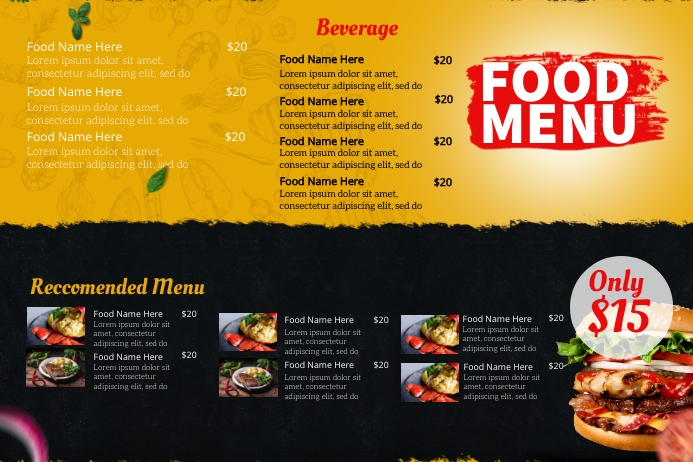 Menu Banner Templates Poster