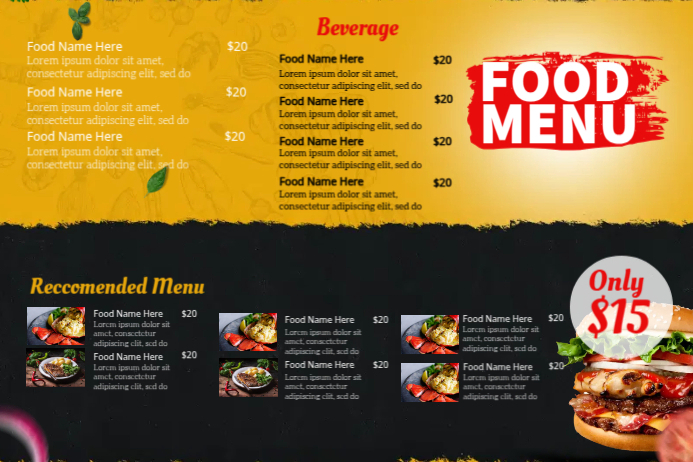 Copy of Menu Banner Templates | PosterMyWall