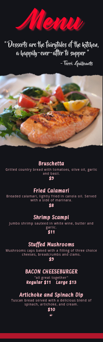 Menu Card 14 Template | PosterMyWall