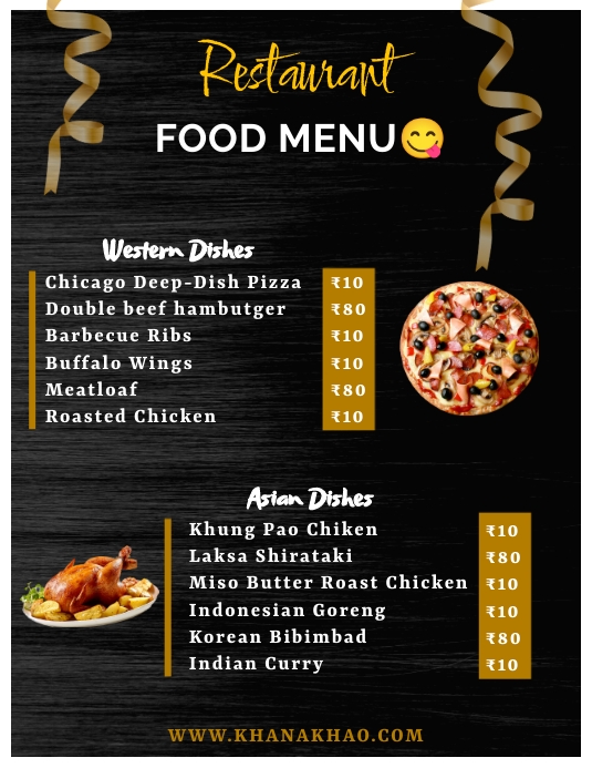 Copy of Menu card | PosterMyWall