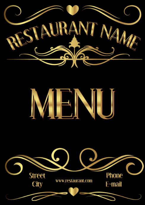 MENU COVER DESIGN 3 Template | PosterMyWall