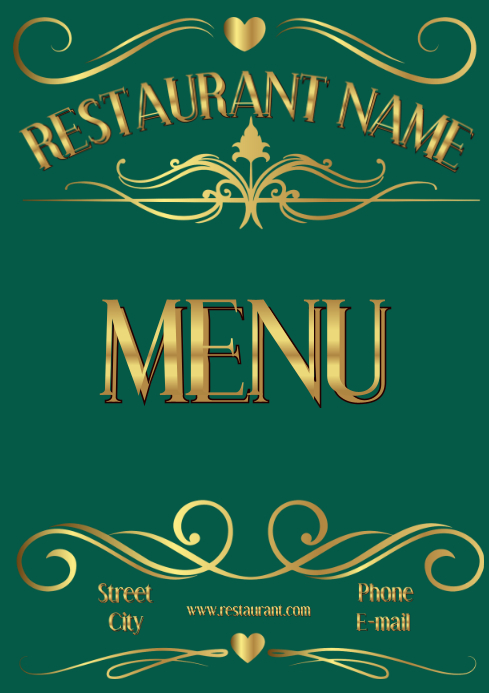 Menu Cover Pdf MENU COVER DESIGN 4 Template | PosterMyWall