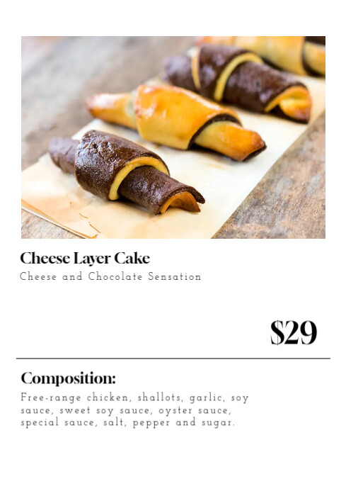Cake Menu Template | PosterMyWall
