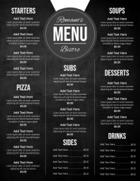 Menu Flyer (format US Letter) template