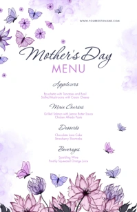 menu Half Page Wide template