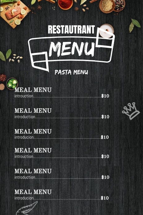 menu Template | PosterMyWall