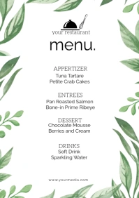 Menu A2 template