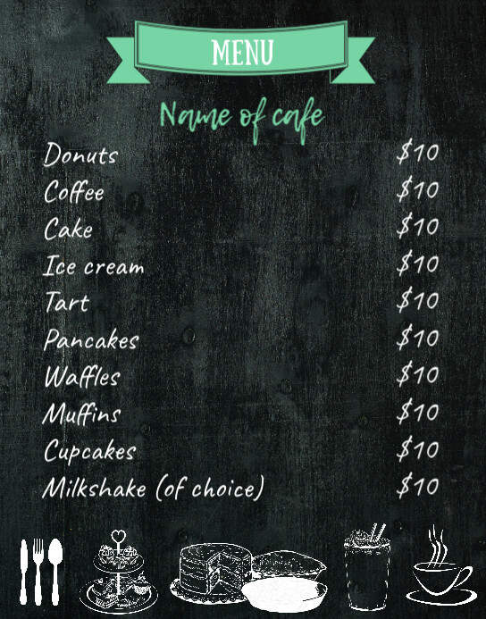 Menu Template PosterMyWall