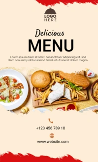 Menu US Legal template