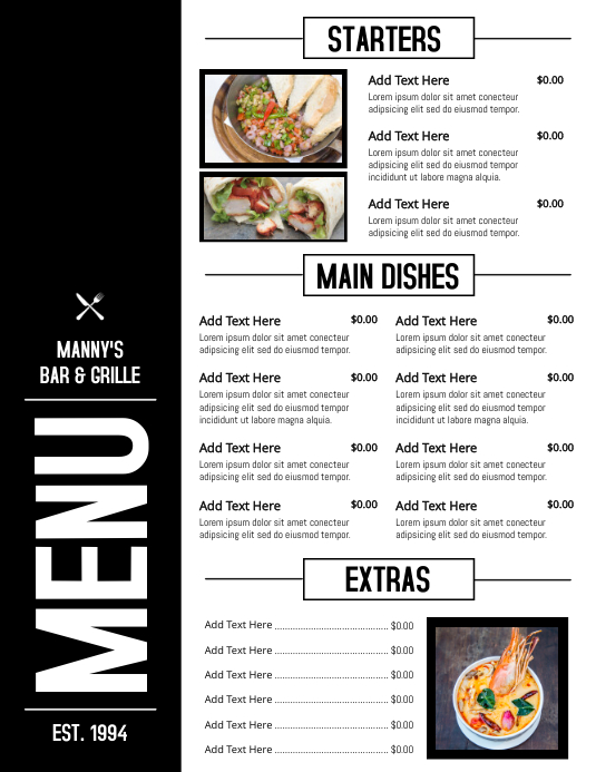 Copy of MENU | PosterMyWall