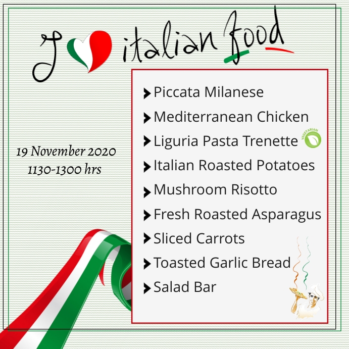 Menu Instagram Post template