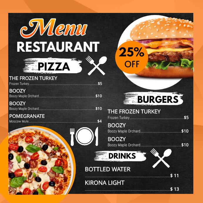 MENU Instagram Post template