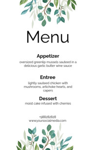 Menu Front Page Template | PosterMyWall