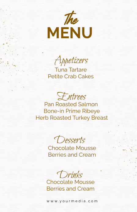 Menu Template | PosterMyWall