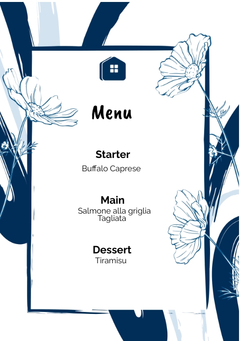 Menu A2 template