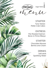 menu A2 template