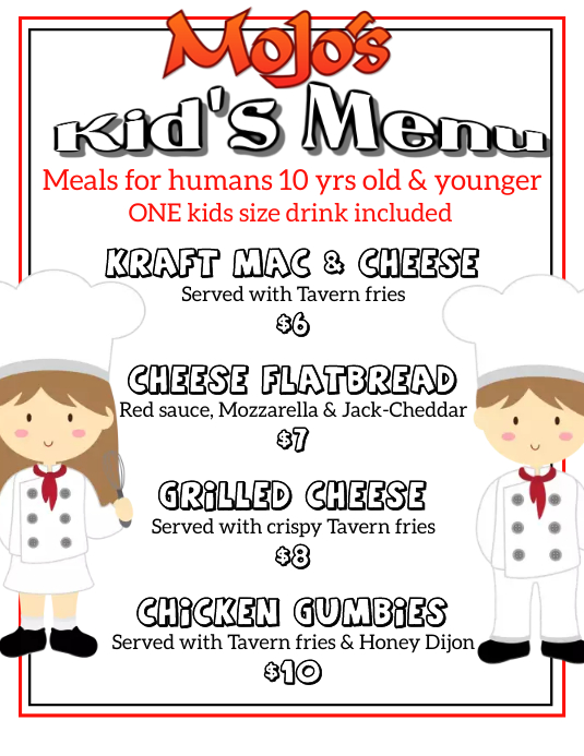 Menu Flyer (US Letter) template
