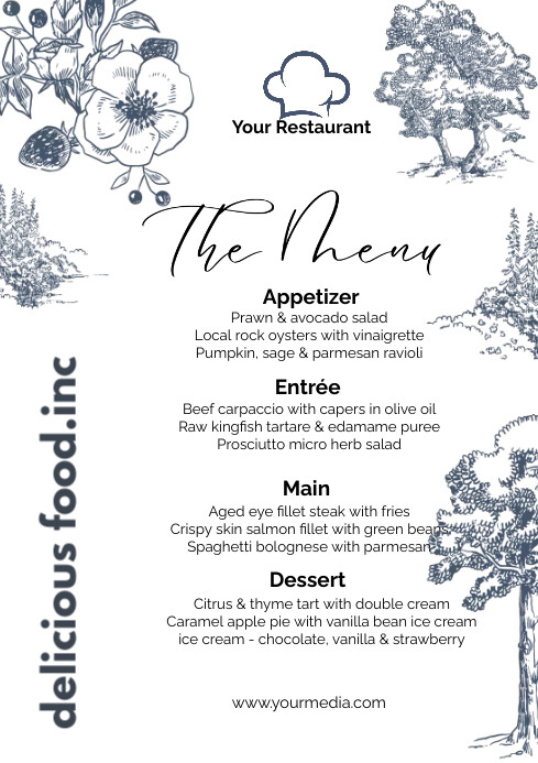 Modèle menu | PosterMyWall