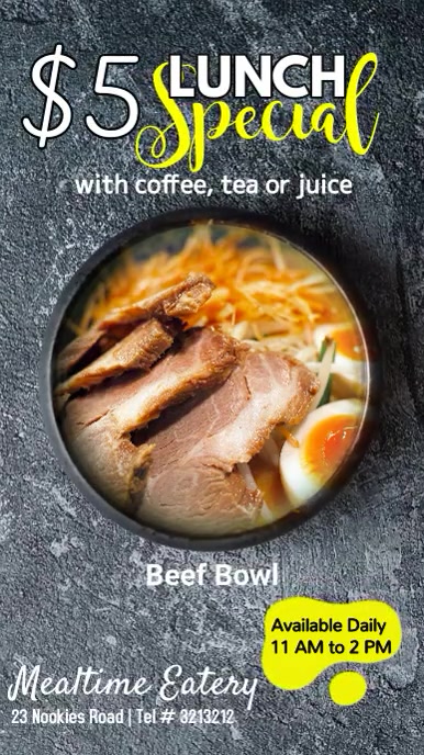 Menu digital display template | PosterMyWall
