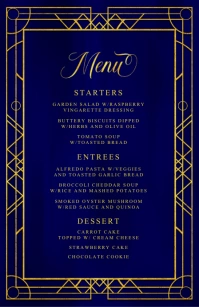 Menu Flyer Half Page Wide template