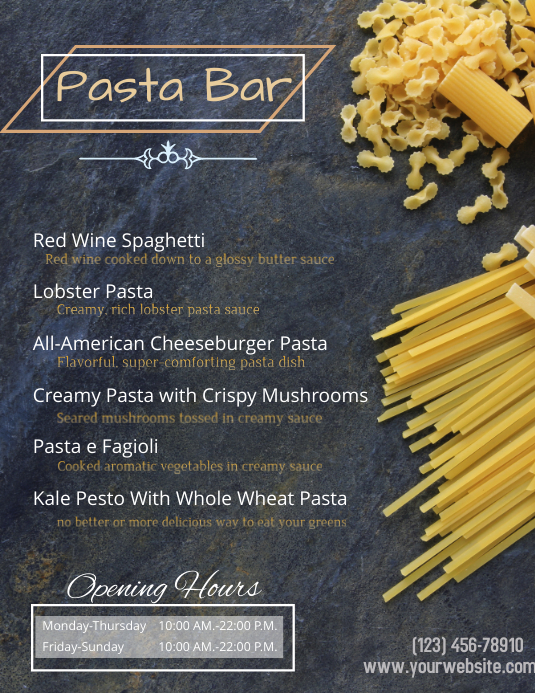 Menu Flyer template