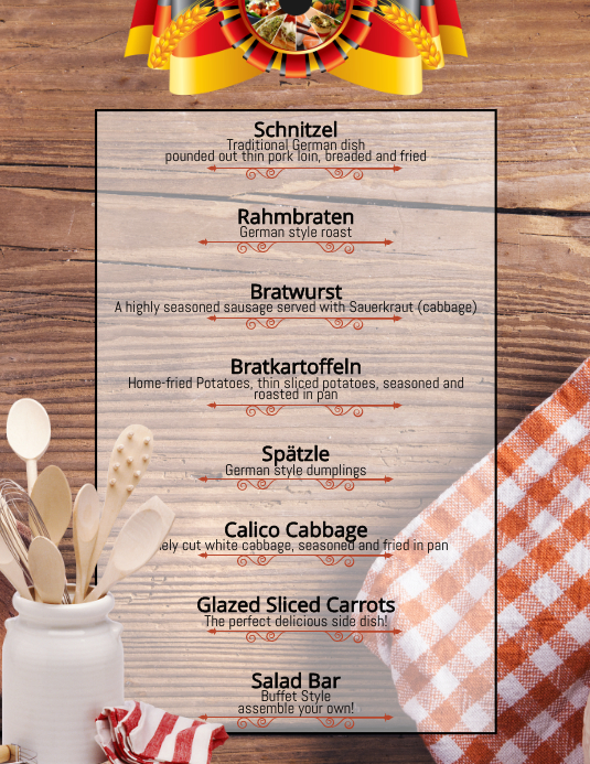 Menu Flyer Vorlage Postermywall
