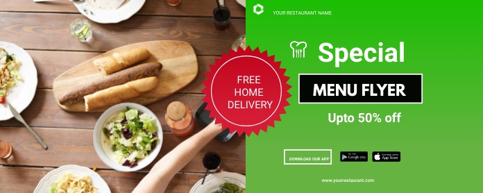 Menu flyer Banner da Twitch template