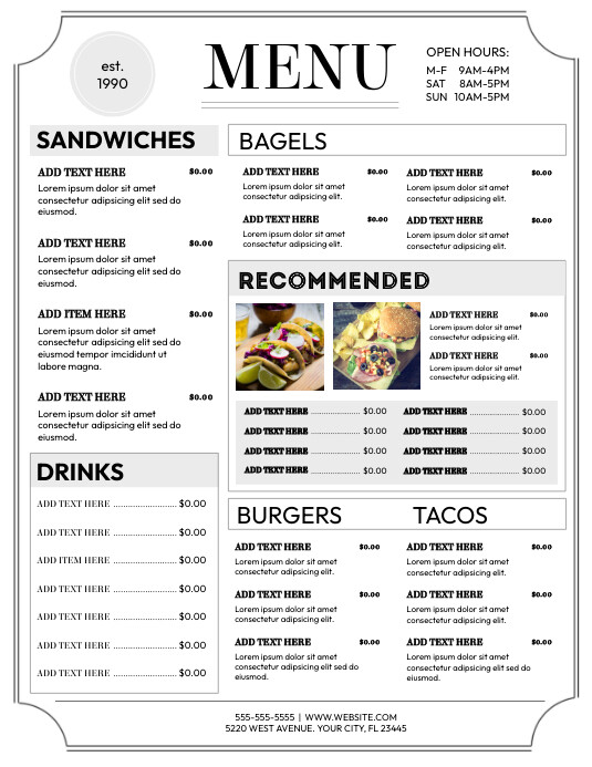 Copy of Menu Flyer | PosterMyWall