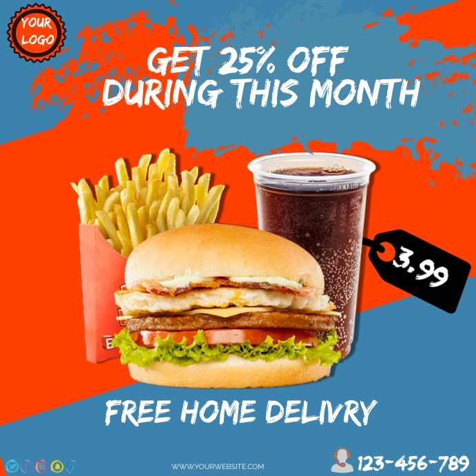 menu flyer template (1) Instagram Post