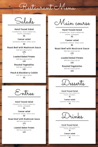 Free Online Menu Maker Postermywall