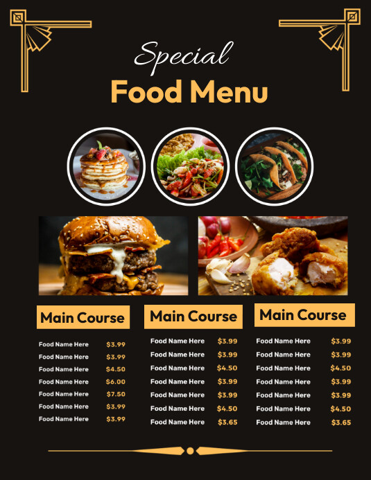 Copy of Menu flyer template | PosterMyWall