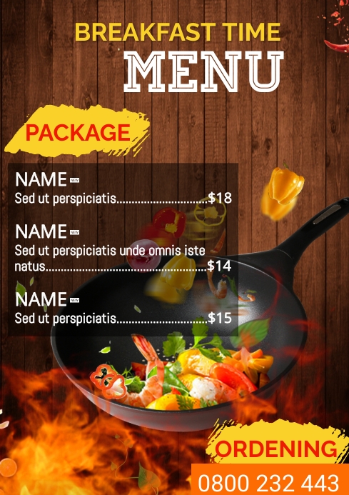 Menu flyer template | PosterMyWall