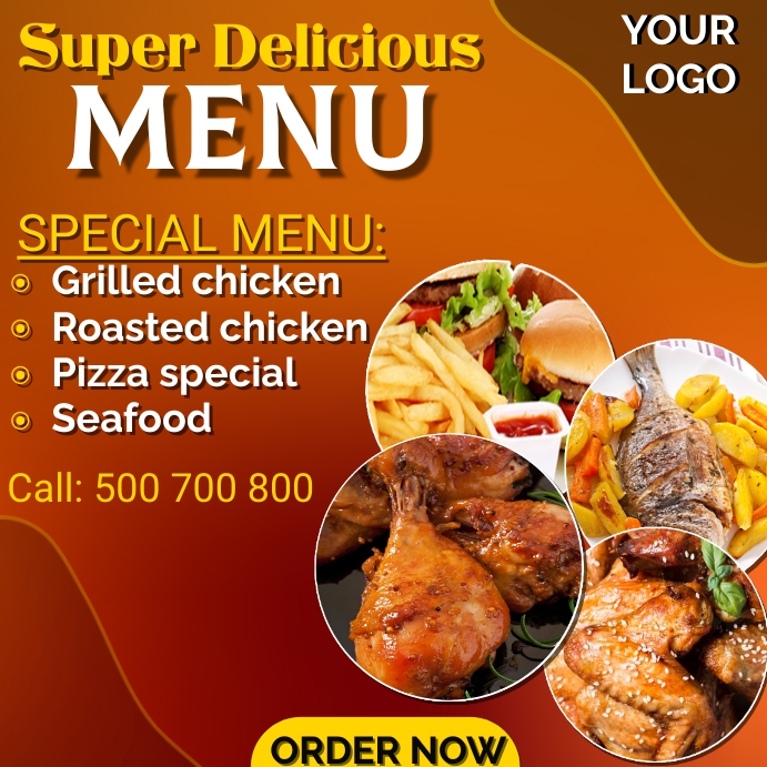 Copy of menu food service meals canteen design | PosterMyWall