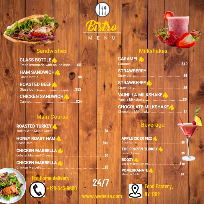 Copy of Menu for restaurants | PosterMyWall