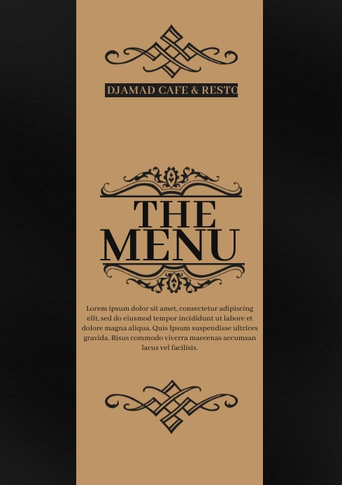 Menu Front Page Template | PosterMyWall