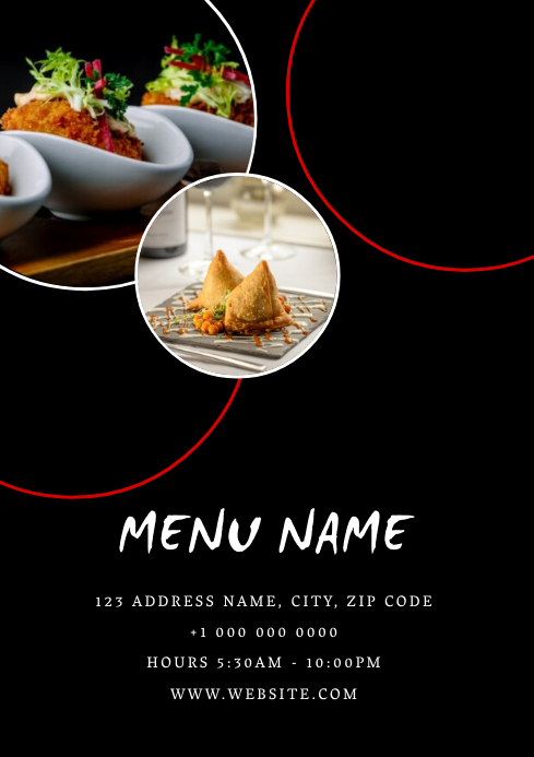 Menu Front Page Template | PosterMyWall