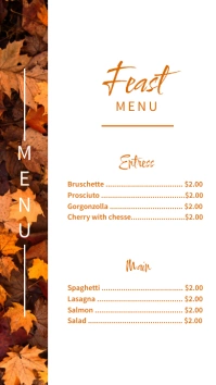 Menu Instagram Story Instagram-verhaal template