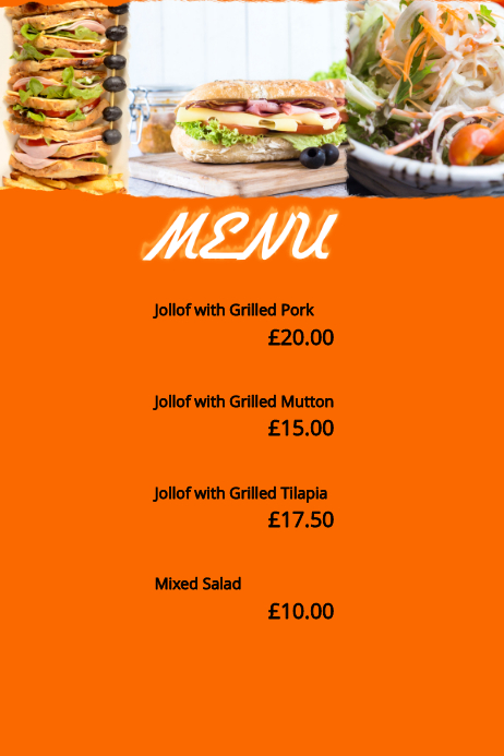 Menu List Template | PosterMyWall