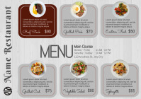 Main Course Labeled Main course Menu Template | PosterMyWall